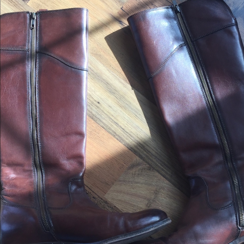 Frye - Melissa tab zip boots Size 10 B in brown